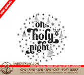 Oh Holy Night Christmas Ornament SVG SVG